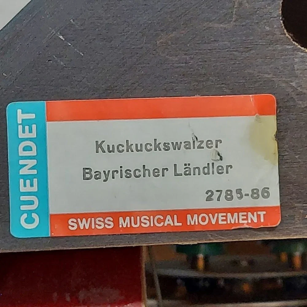 Vintage German Cuckoo Clock Swiss Musical Movement Cuendet Dancing Figures 10/22